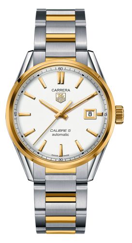 TAG Heuer Carrera Calibre 5 39 Stainless Steel / Yellow Gold / Silver / Bracelet